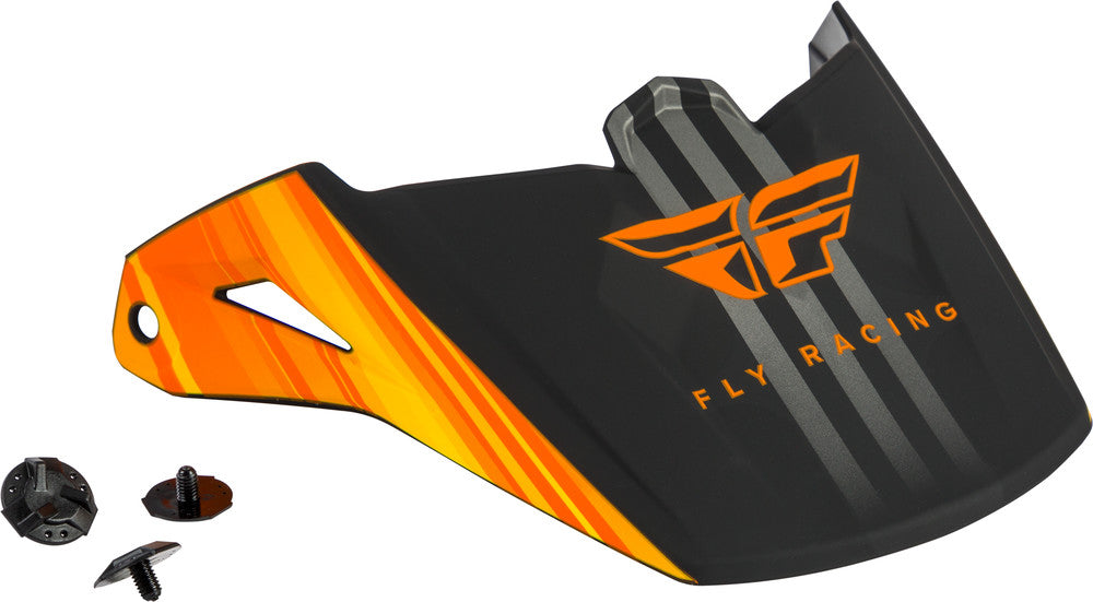 Fly Racing, Fly Racing Kinetic Cold Weather Visor Matte Orange/Black/White