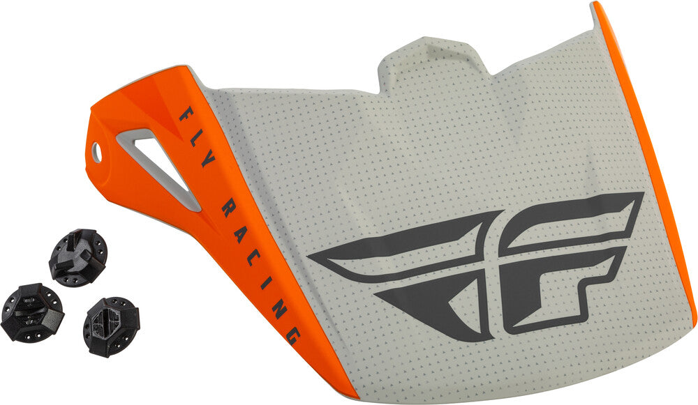 Fly Racing, Fly Racing Kinetic Straight Edge Visor Matte Orange/Grey