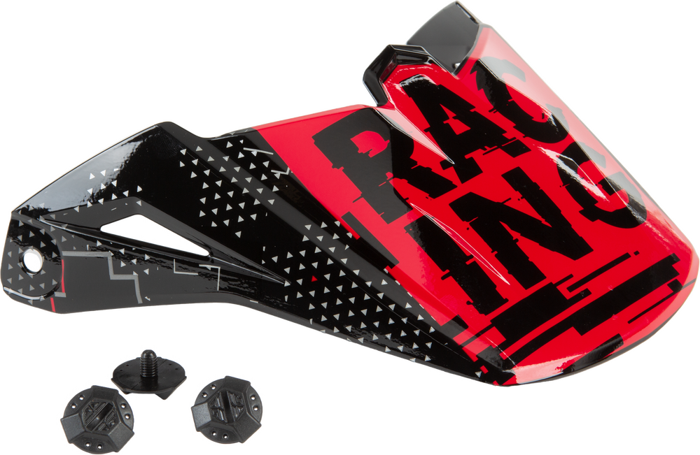 Fly Racing, Fly Racing Youth Kinetic Scan Visor Black/Red