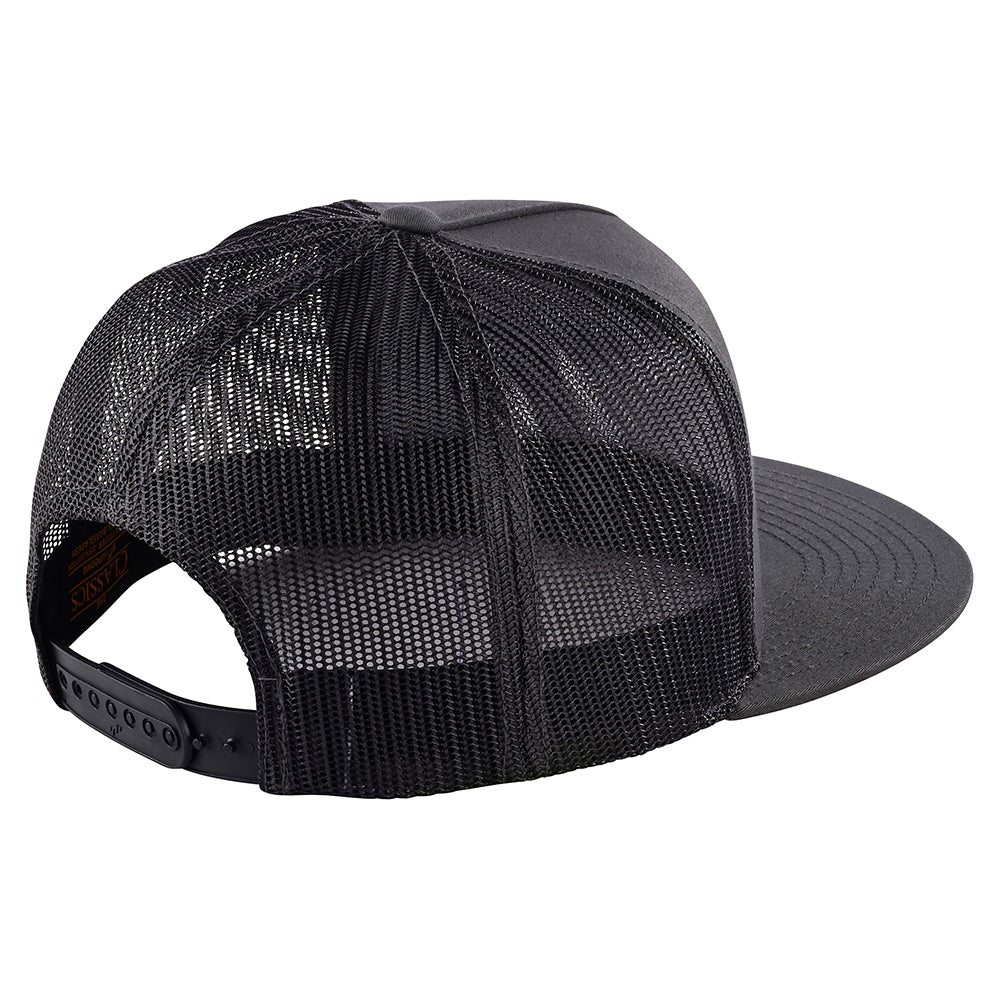 Troy Lee Designs, Troy Lee Designs 40th Anniversary HISTORY SNAPBACK TRUCKER HAT; CHARCOAL OSFA