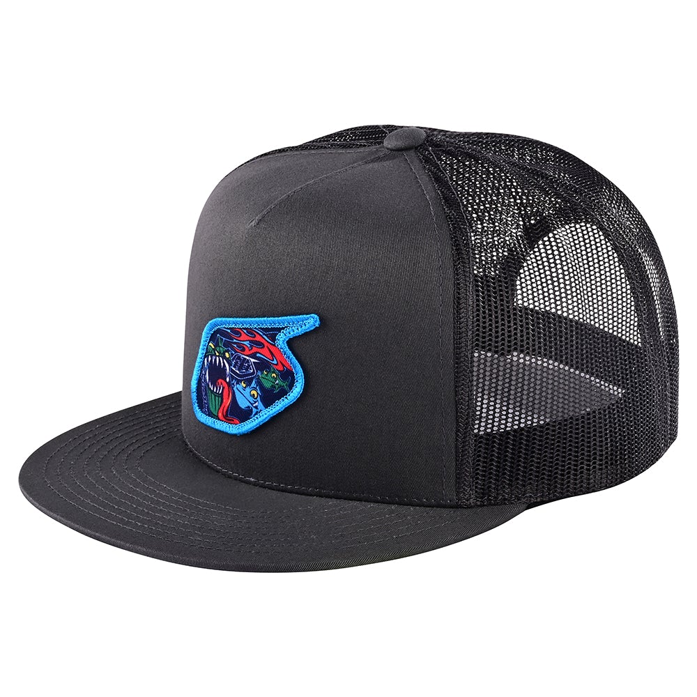 Troy Lee Designs, Troy Lee Designs 40th Anniversary HISTORY SNAPBACK TRUCKER HAT; CHARCOAL OSFA