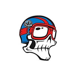 Troy Lee Designs, Troy Lee Designs SKULLY 5" Sticker - RED/BLUE