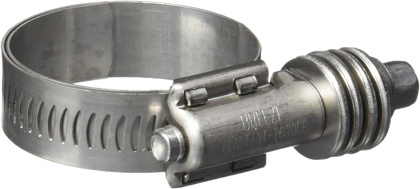 BRAND, BREEZE, CATEGORY, WORM GEAR HOSE CLAMPS, 10 Pack Breeze CT-9420 Aero-Seal Constant Torque Liner Clamp with Stainless Screw Effective Diameter Range: 13/16" - 1-3/4" (21mm - 44mm)