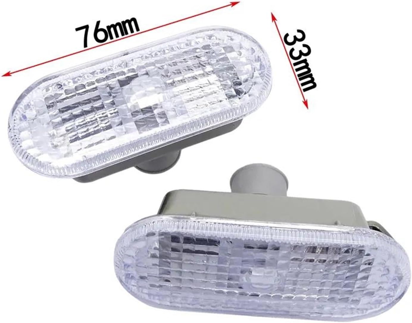 BRAND, CATEGORY, GENERIC, SIDE MARKER ASSEMBLIES, 2 Pcs Car Turn Signal Lamps Fender Led Lights Side Marker Lamp Cover for VW for Mk4 for Golf for Jetta Led Side Wing Rearview Mirror