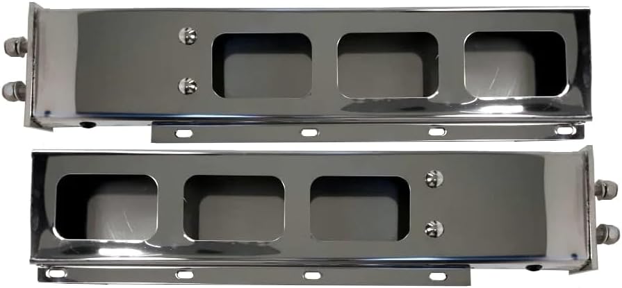 BRAND, CATEGORY, FORTPRO, MUD FLAPS & SPLASH GUARDS, 30" x 6" Spring Loaded Mud Flap Hanger Light Bar with Rectangular Light Cutouts | F247588