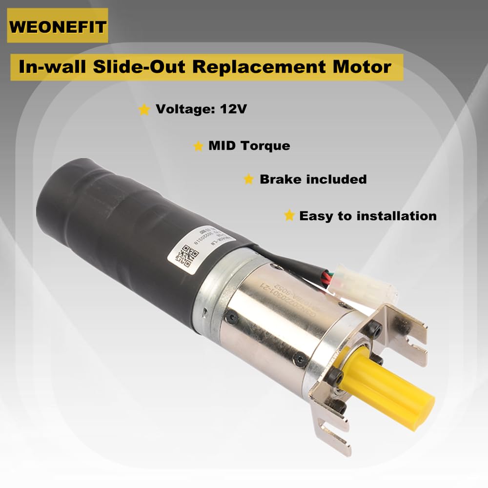 BRAND, CATEGORY, GEAR KIT, WEONEFIT, 364262 RV Slide Out Motor in-Wall Slide-Out Motor, 12V 42mm Mid Torque Motor with Brake Replacement for Lippert Schwintek in-Wall Slide System