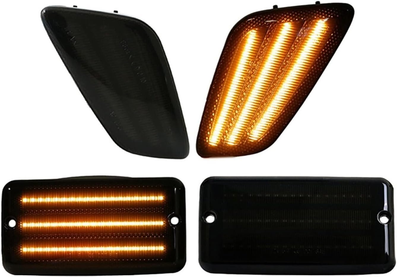 BRAND, CATEGORY, GENERIC, SIDE MARKER ASSEMBLIES, 4Pcs/Set for Wrangler Tj 1997-2006 Front Fender Side Marker Lights Front Bumper Led Signal Lamps Side Mirror Flashing Lamp