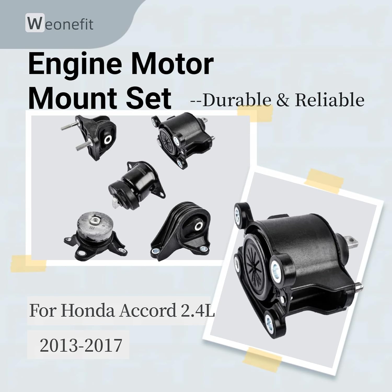 BRAND, CATEGORY, ENGINE MOUNTS, WEONEFIT, 5PCS Engine Motor & Trans Mounts Kit Replacement for Acura TSX 2009-2013, Honda Accord 2.4L Auto Trans 2008-2012