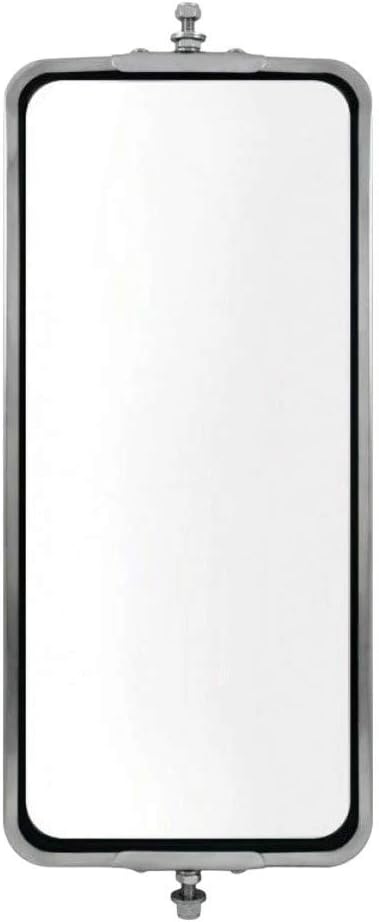 BRAND, CATEGORY, FORTPRO, MAKEUP MIRRORS, 7" x 16" Stainless Steel West Coast Mirror Head | F245678