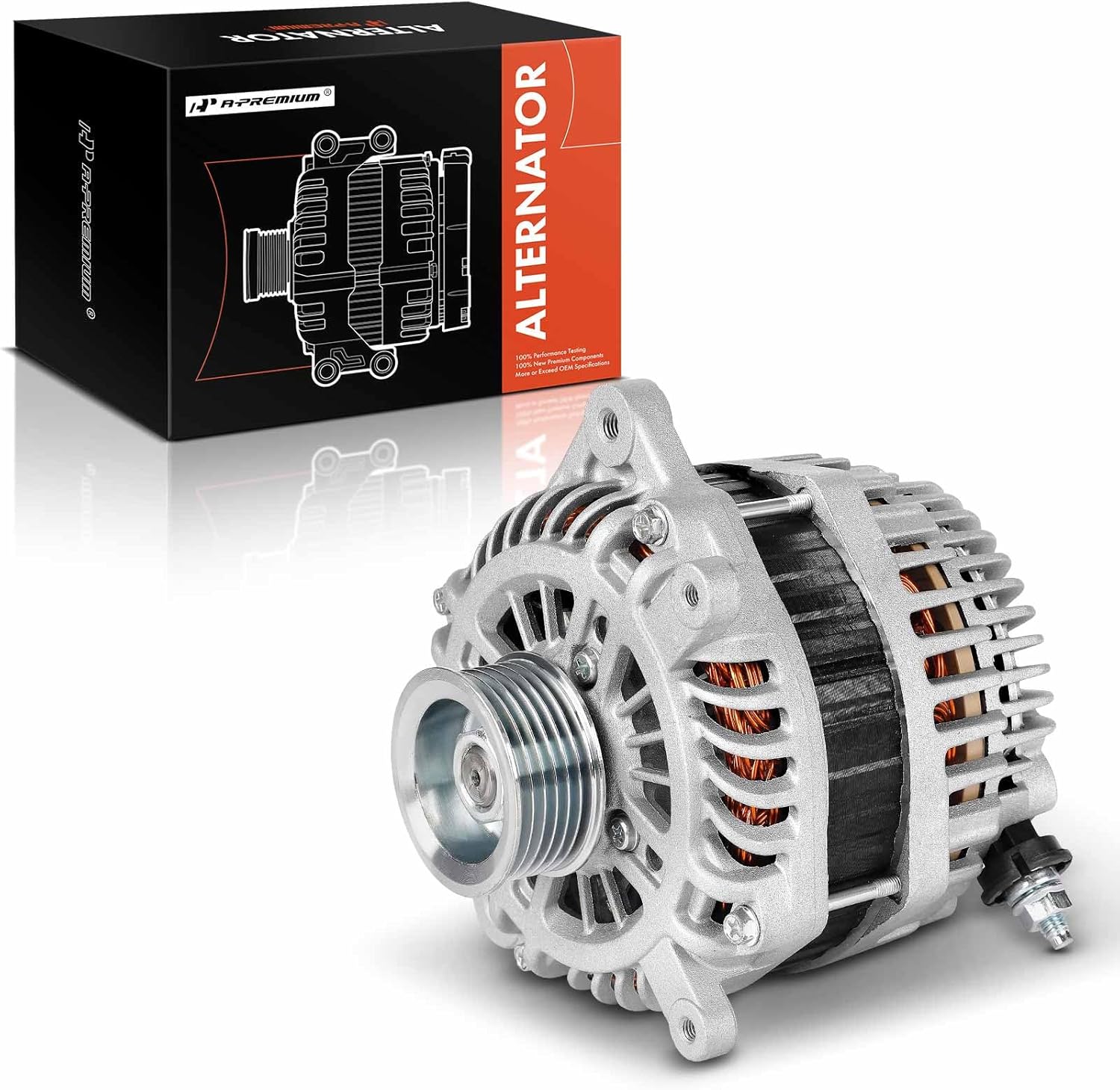 A-PREMIUM, ALTERNATORS, BRAND, CATEGORY, A-Premium Alternator Compatible with Infiniti Q50 2016-2022, Q60 2017-2021, 3.0L, 12V 150A 6-Groove Pulley Clockwise, Replace# 31004HK6A, A003TL0191