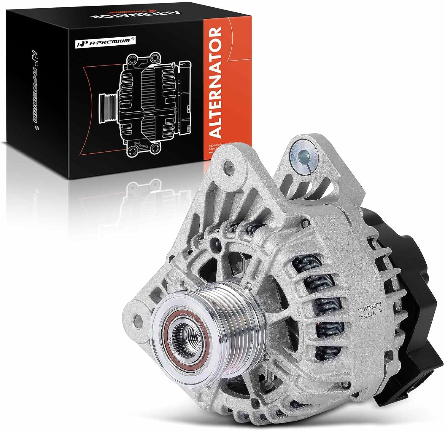 A-PREMIUM, ALTERNATORS, BRAND, CATEGORY, A-Premium Alternator Compatible with Nissan Sentra 2013-2019 1.8L, 12V 110A 6-Groove Clutch Pulley Clockwise, Replace# FG12T039, 2611855B