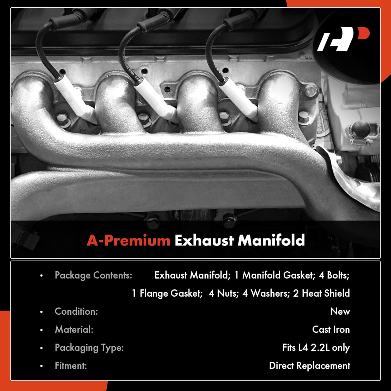 A-PREMIUM, BRAND, CATEGORY, MANIFOLDS, A-Premium Exhaust Manifold W/Gasket, Bolt, Nut, Washers & Heat Shields Compatible with Jeep Compass/Patriot 2007-2017 & Dodge Journey 2009-2020, Avenger 2008-2014, Caliber & Chrysler 200, Sebring