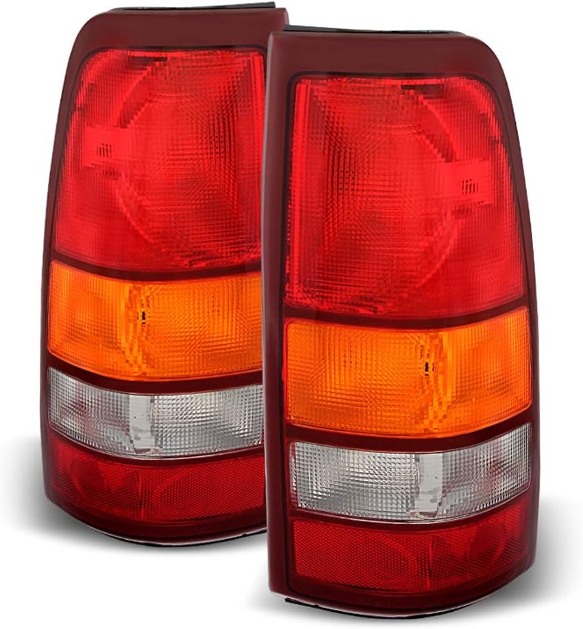 ACANII, BRAND, CATEGORY, TAIL LIGHT ASSEMBLIES, ACANII - For 1999-2002 Chevy Silverado 1500 2500 3500 1999-2006 GMC Sierra Replacement Tail Lights Lamps Set