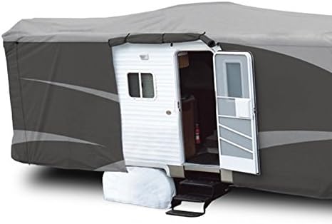 ADCO, BRAND, CATEGORY, RV & TRAILER COVERS, ADCO 52241 Designer Series SFS Aqua Shed Travel Trailer RV Cover - 20'1" - 22', Gray