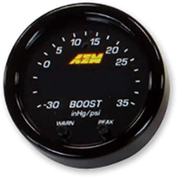 AEM, BRAND, CATEGORY, GAUGE SETS, AEM 30-0306 X-Series Boost Pressure Gauge 52mm, Black