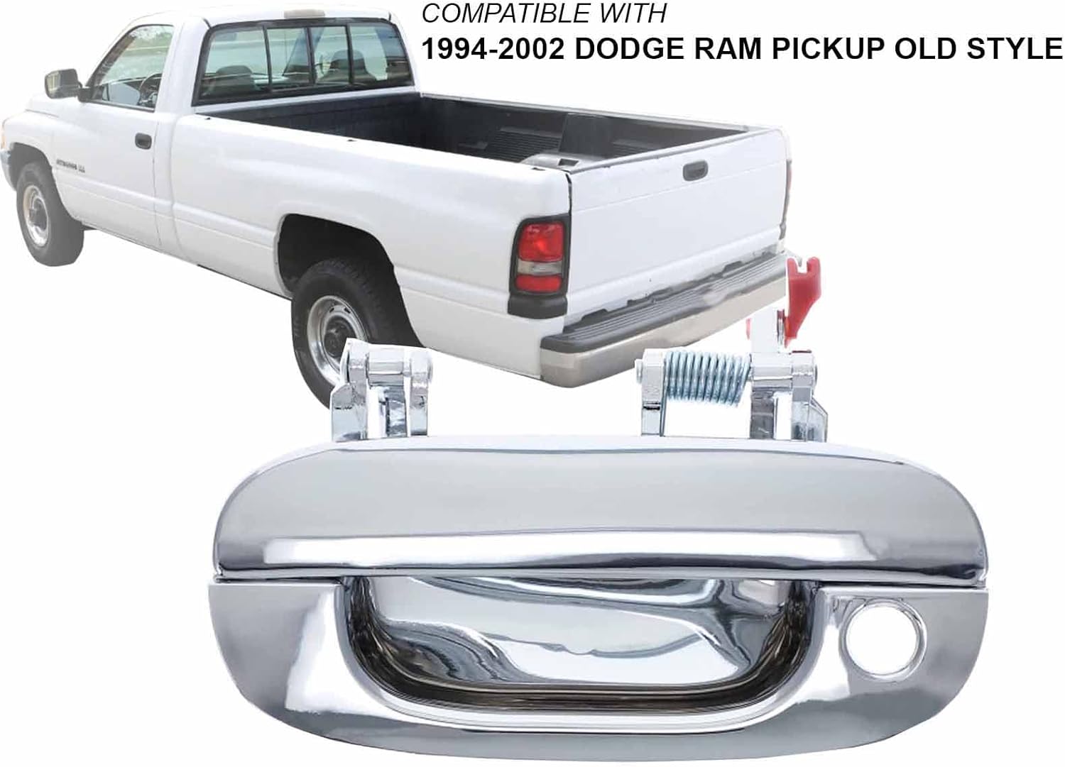 AUTO PARTS AVENUE, BRAND, CATEGORY, EXTERIOR DOOR HANDLES, APA Replacement Chrome Front Outer Door Handle for 1994-2002 RAM R1500 R2500 R3500 Pair Left and Right Side