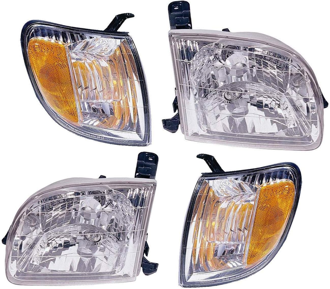 AUTO PARTS AVENUE, BRAND, CATEGORY, HEADLIGHT ASSEMBLIES, APA Replacement Headlight with Signal Light 00 01 02 03 04 2000 2001 2002 2003 2004 Tundra Set Passenger RH + Driver LH