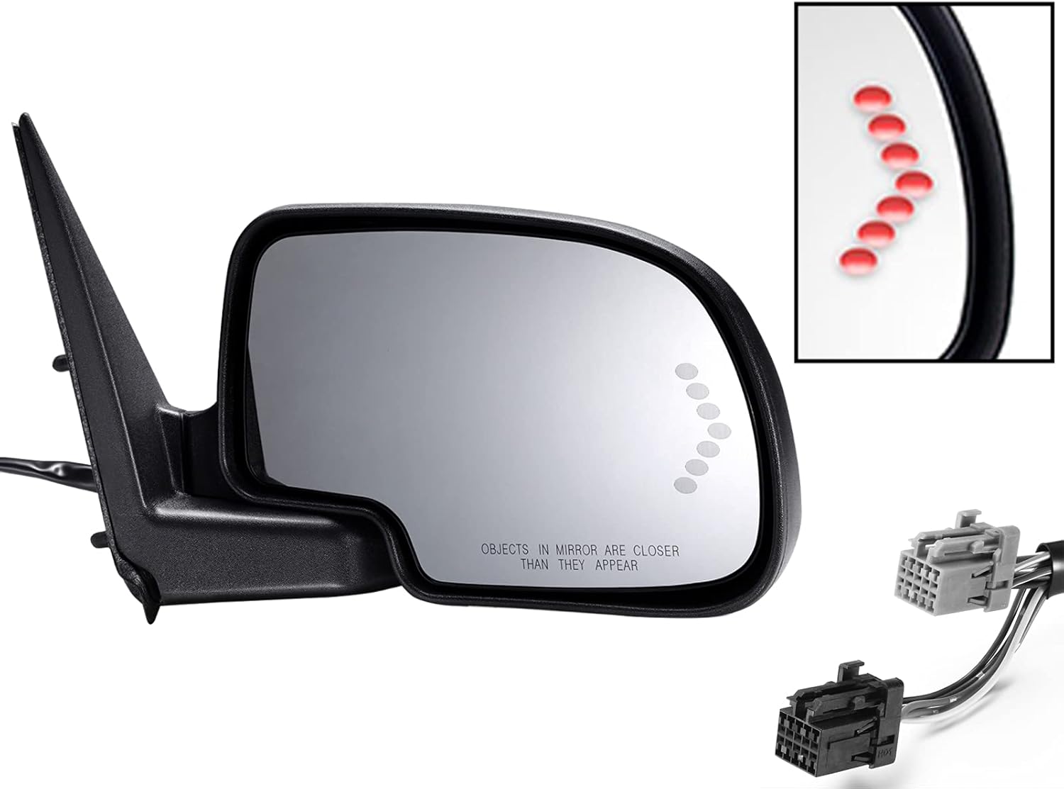 AUTO PARTS AVENUE, BRAND, CATEGORY, EXTERIOR MIRRORS, APA Replacement Rear View Mirror Power Folding Heated Signal Memory for 2003-2007 SILVERADO SIERRA TAHOE YUKON ESCALADE Passenger Right Side