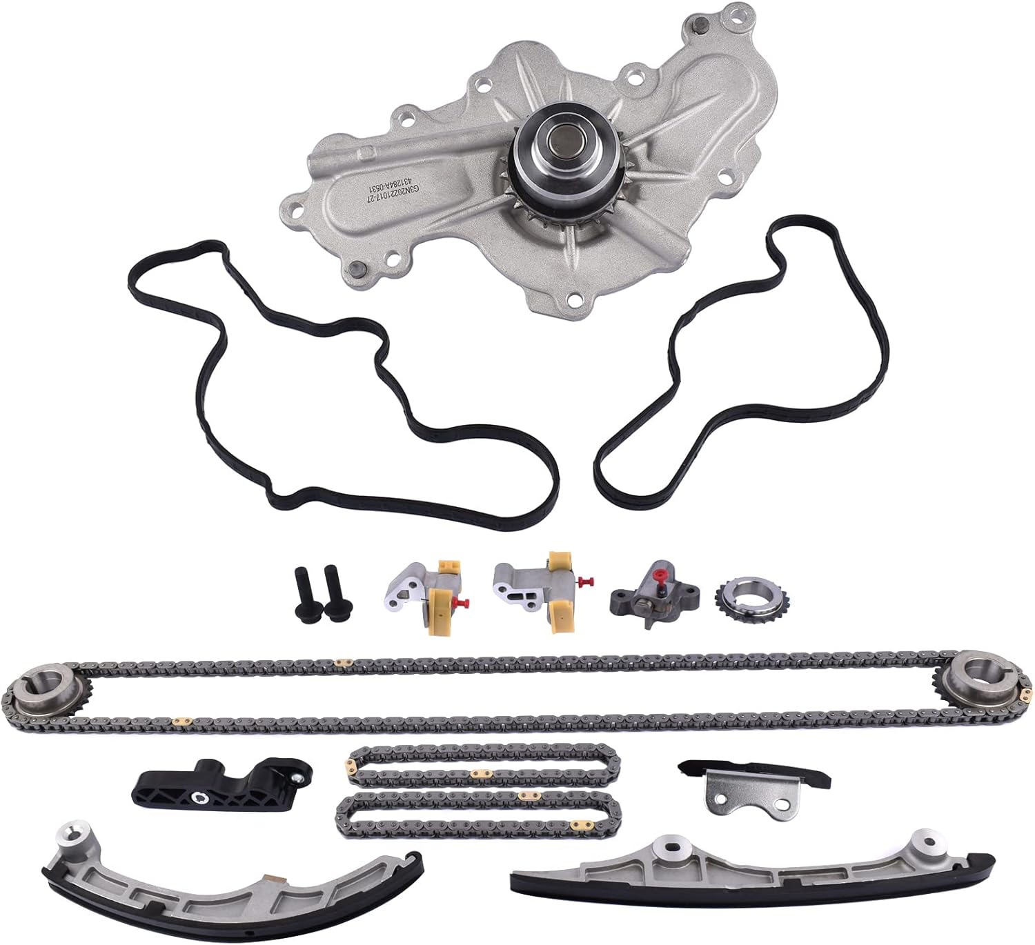 BRAND, CATEGORY, SETS & KITS, WEONEFIT, AT4Z-6306-A Timing Chain Kit & Water Pump Replacement for 2007-2010 Ford Mercury 3.5L Lincoln Mazda 3.7L DOHC OE# 7T4Z-6256-A 7T4Z-6268-CA AT4Z-6268-C