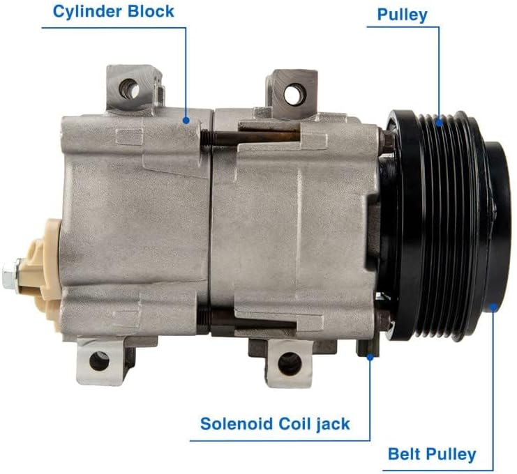 BRAND, CATEGORY, COMPRESSORS, KAC, Air Conditioning Compressors Compatible with 2001-2007 Taurus, 2001-2005 Sable Automotive Replacement AC Compressor Replace OEM# CO103090C, 58168