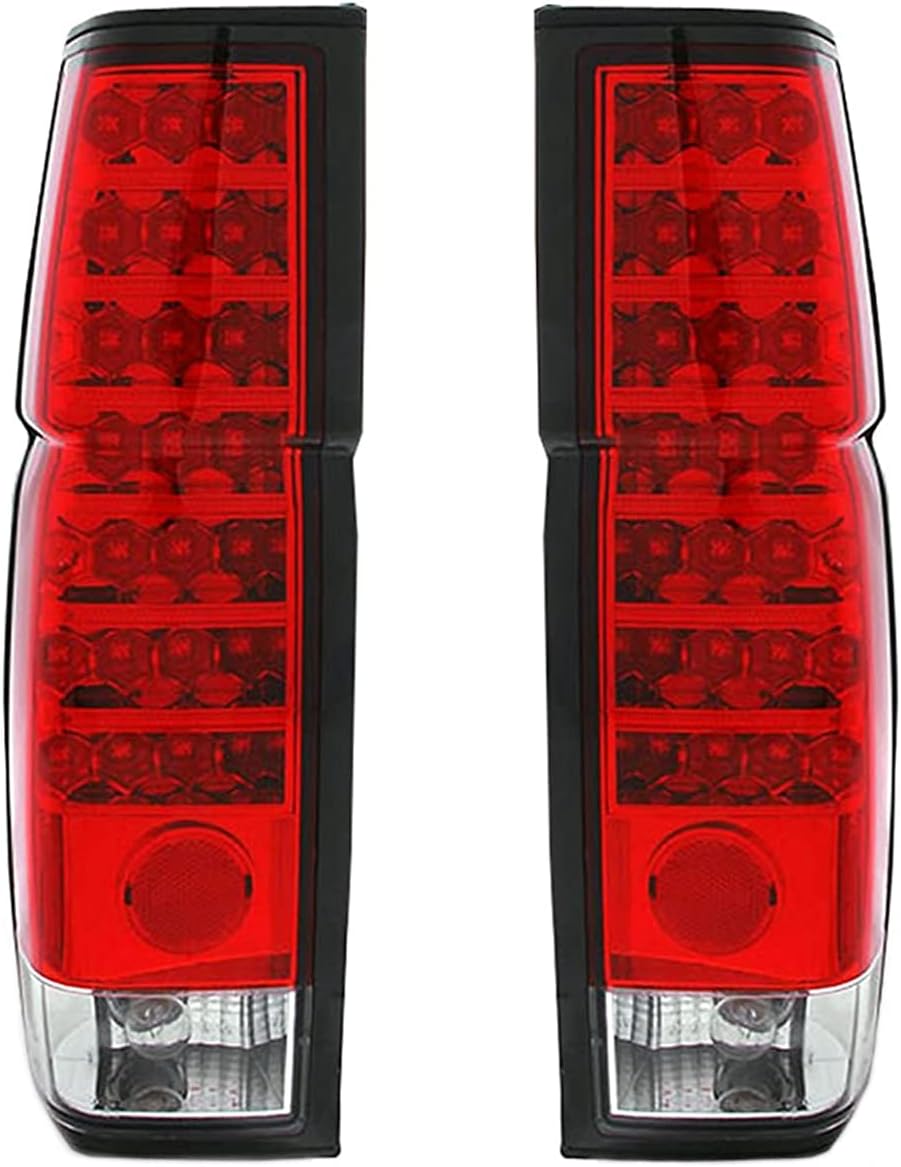 AMERILITE, BRAND, CATEGORY, TAIL LIGHT ASSEMBLIES, AmeriLite Red/Clear LED Tail Lights For Hardbody - Passenger and Driver Side