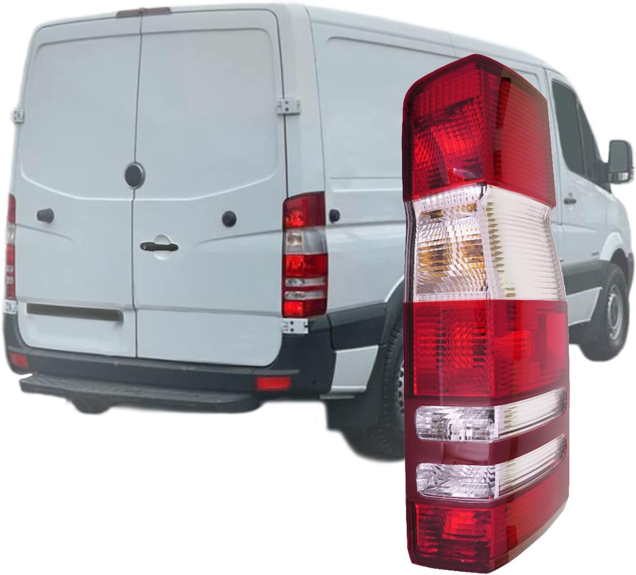 AUTO PARTS AVENUE, BRAND, CATEGORY, TAIL LIGHT ASSEMBLIES, Auto Parts Avenue APA Replacement for Tail Light Rear Lamp 2010 2011 2012 2013 2014 2015 2016 2017 2018 Sprinter 2500 3500 with Bulbs Included Driver Left Side 9068202664 MB2800136