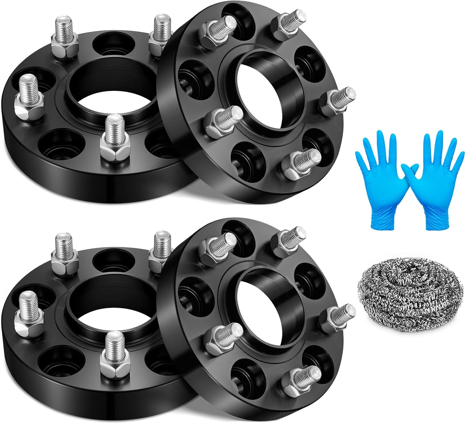 BDFHYK, BRAND, CATEGORY, WHEEL ADAPTERS & SPACERS, BDFHYK 5x114.3mm Wheel Bolt Pattern 1 inch 5x4.5 Hubcentric Wheel Spacer Compatible with CL MDX RDX TSX Honda Accord Civic CR-V,Forged 5 Lug Wheel Adapters M12x1.5 & 64.1 mm Hub Bore, Set of 4