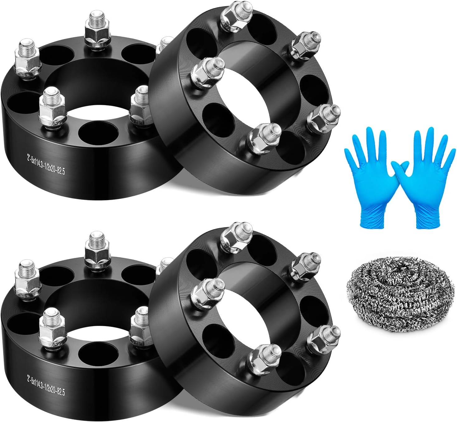 BDFHYK, BRAND, CATEGORY, WHEEL ADAPTERS & SPACERS, BDFHYK 5x114.3mm Wheel Spacers 2 inch Hubcentric Wheel Spacer Compatible with Explorer Edge Jeep Cherokee TJ XJ KJ KK ZJ, Forged 5 Lug Wheel Adapters 1/2 x 20 & 82.5 mm Hub Bore, Set of 4