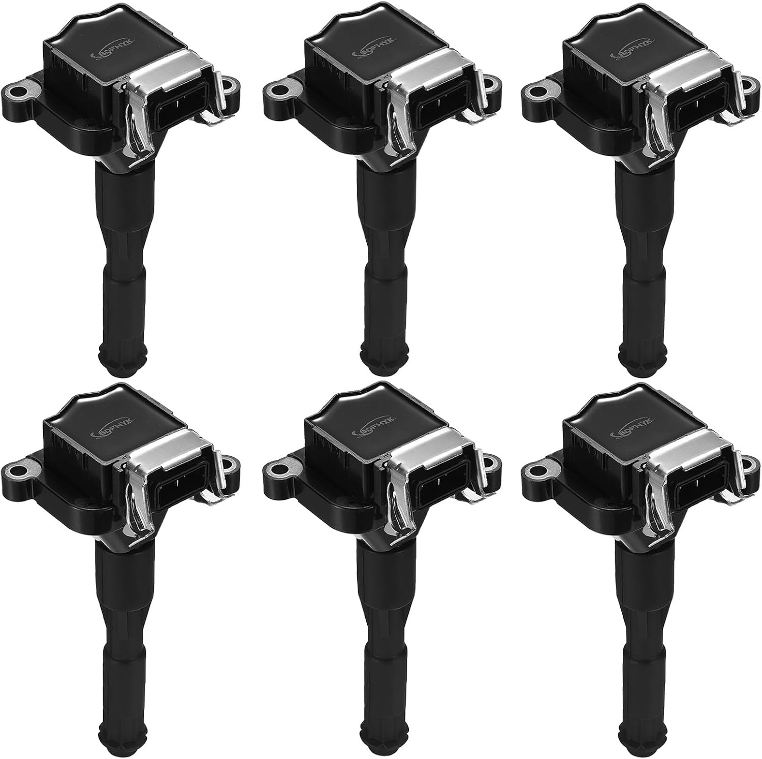 BDFHYK, BRAND, CATEGORY, COIL PACKS, BDFHYK Ignition Coil Pack UF300 Set of 6 Compatible with BMW 325i 335i 328i 525i 530i 330i 650i X3 X5 M3 Z3 2.5L 2.8L 3.0L 3.2L 5.4L V6 V8 Replacement for UF354 12131748017 12131703825 UF645