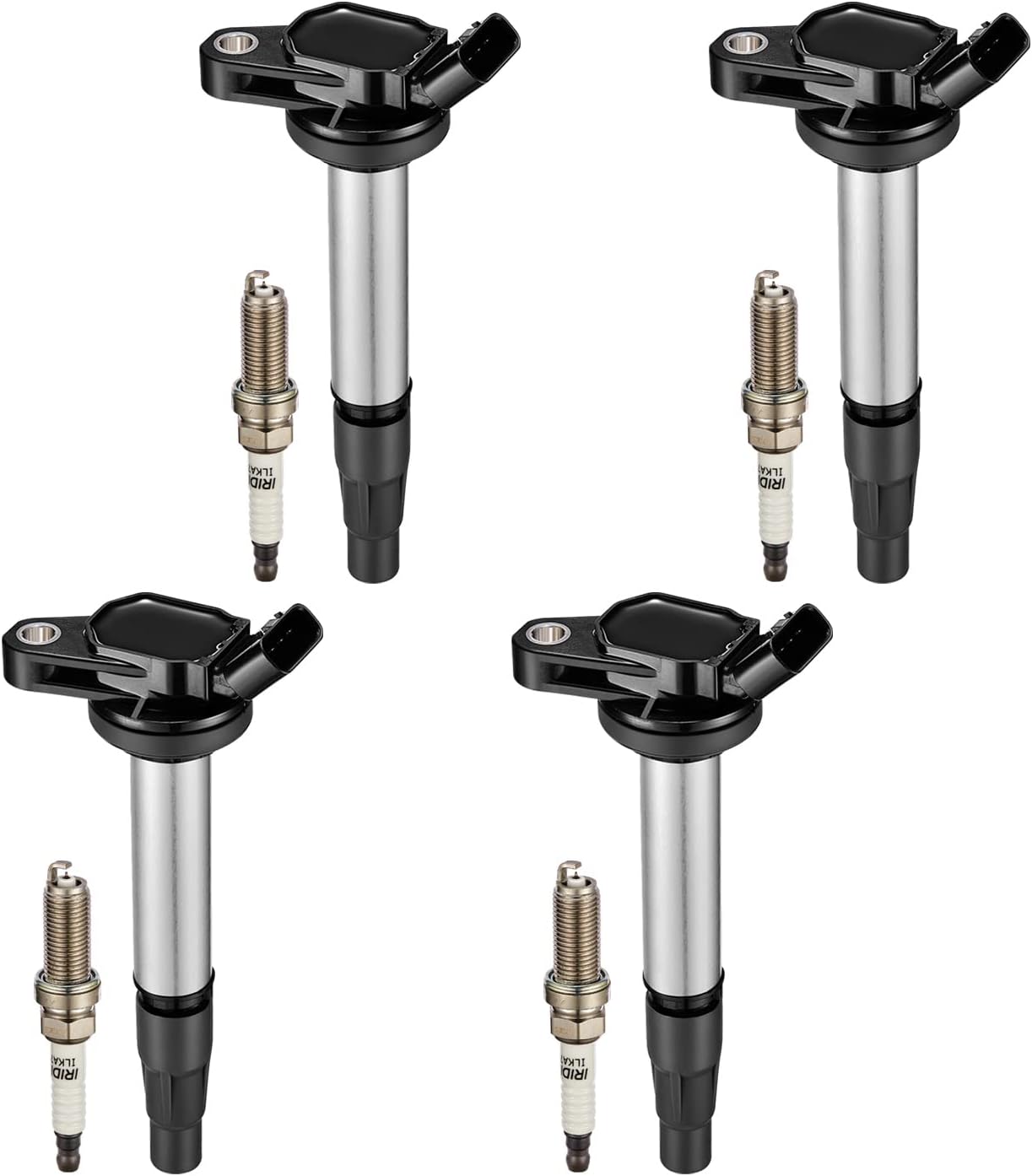 BDFHYK, BRAND, CATEGORY, COIL PACKS, BDFHYK Ignition Coil Pack UF596 and Iridium Spark Plugs 93501 Compatible with Toyota CT200h Corolla Matrix Prius Prius Plug-In Prius V Lexus CT200h Scion xD 1.8L L4, Sets of 4