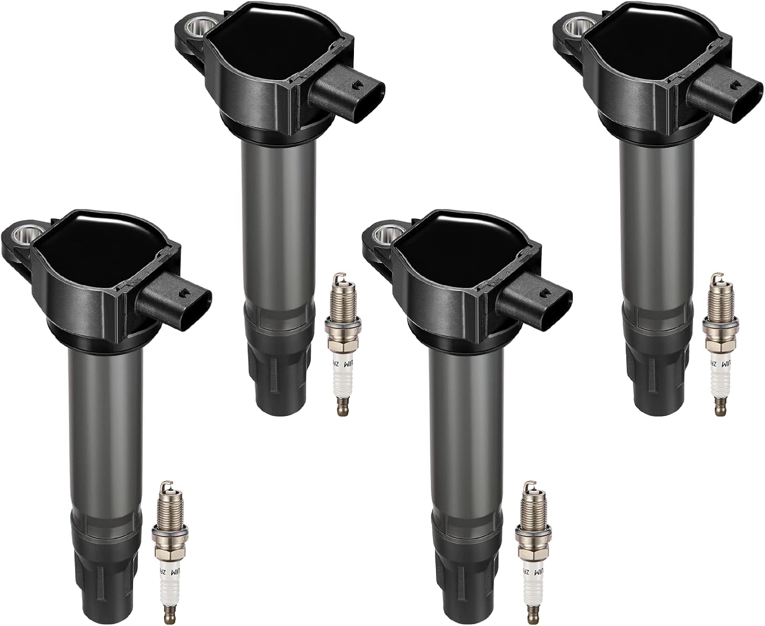 BDFHYK, BRAND, CATEGORY, COIL PACKS, BDFHYK Ignition Coil Pack and Iridium Spark Plugs Compatible with Chrysler 200 Sebring Dodge Avenger Caliber Journey Jeep Compass UF557 BY481ZFR5F, Sets of 4