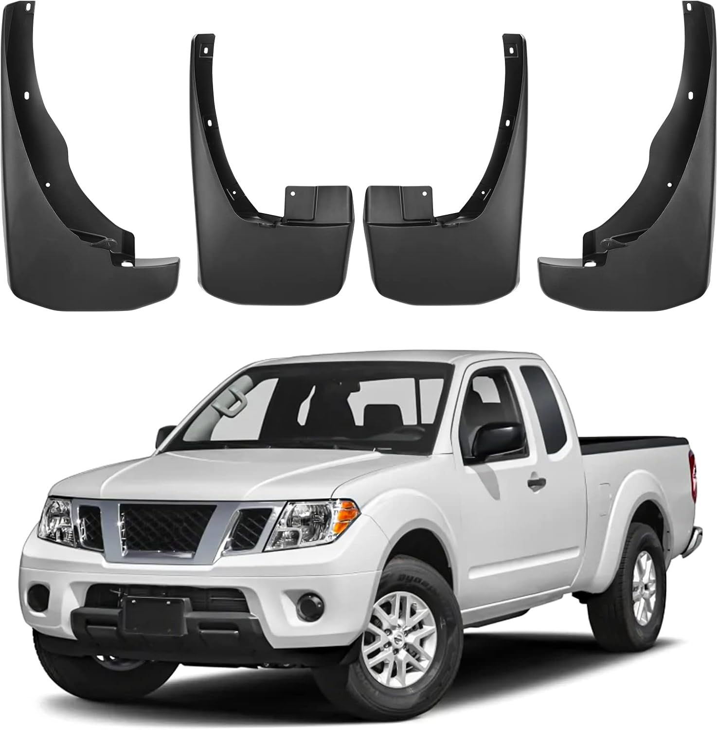 BDFHYK, BRAND, CATEGORY, MUD FLAPS & SPLASH GUARDS, BDFHYK Mud Flaps Splash Guards Mudguards Mudflaps Compatible for 2005-2022 Nissan Frontier,4PCS Front & Rear Side