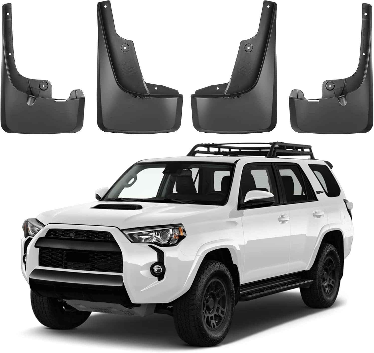 BDFHYK, BRAND, CATEGORY, MUD FLAPS & SPLASH GUARDS, BDFHYK Mud Flaps Splash Guards Mudguards Mudflaps Compatible for 2010-2023 Toyota 4Runner Without Fender Flares,4PCS Front & Rear Side