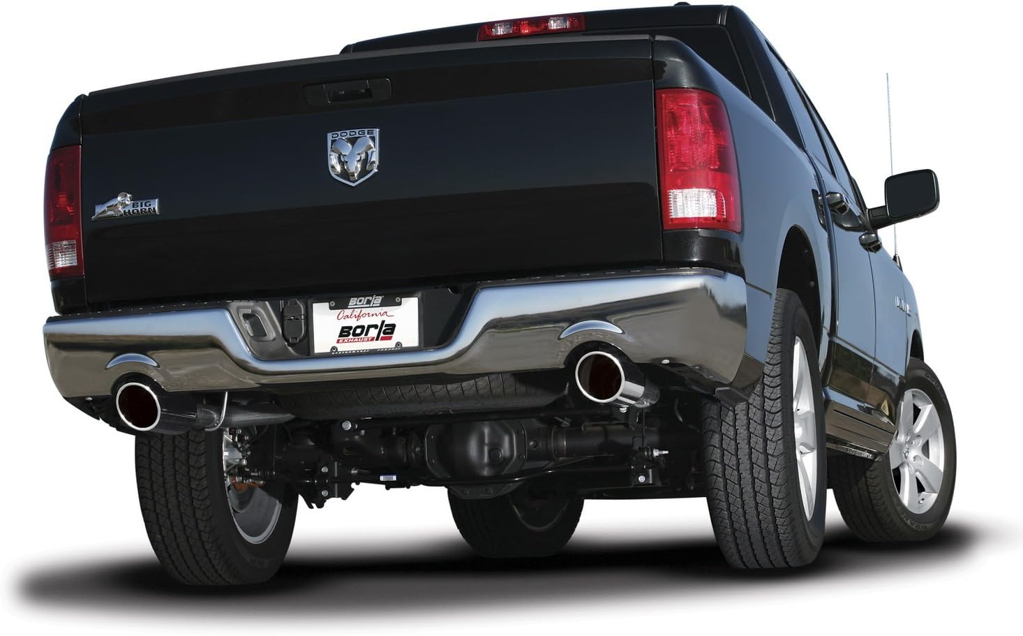 BORLA, BRAND, CAT-BACK SYSTEMS, CATEGORY, BORLA 140307 Cat-Back Perf. Exhaust Sys. for 2009 Dodge 1500 V8 & 2010-2018 Ram Classic 1500 V8 S-Type Sound T-304 Stainless Steel Dual Split Rear Exit Single 4" Round Chrome Tips Each Side