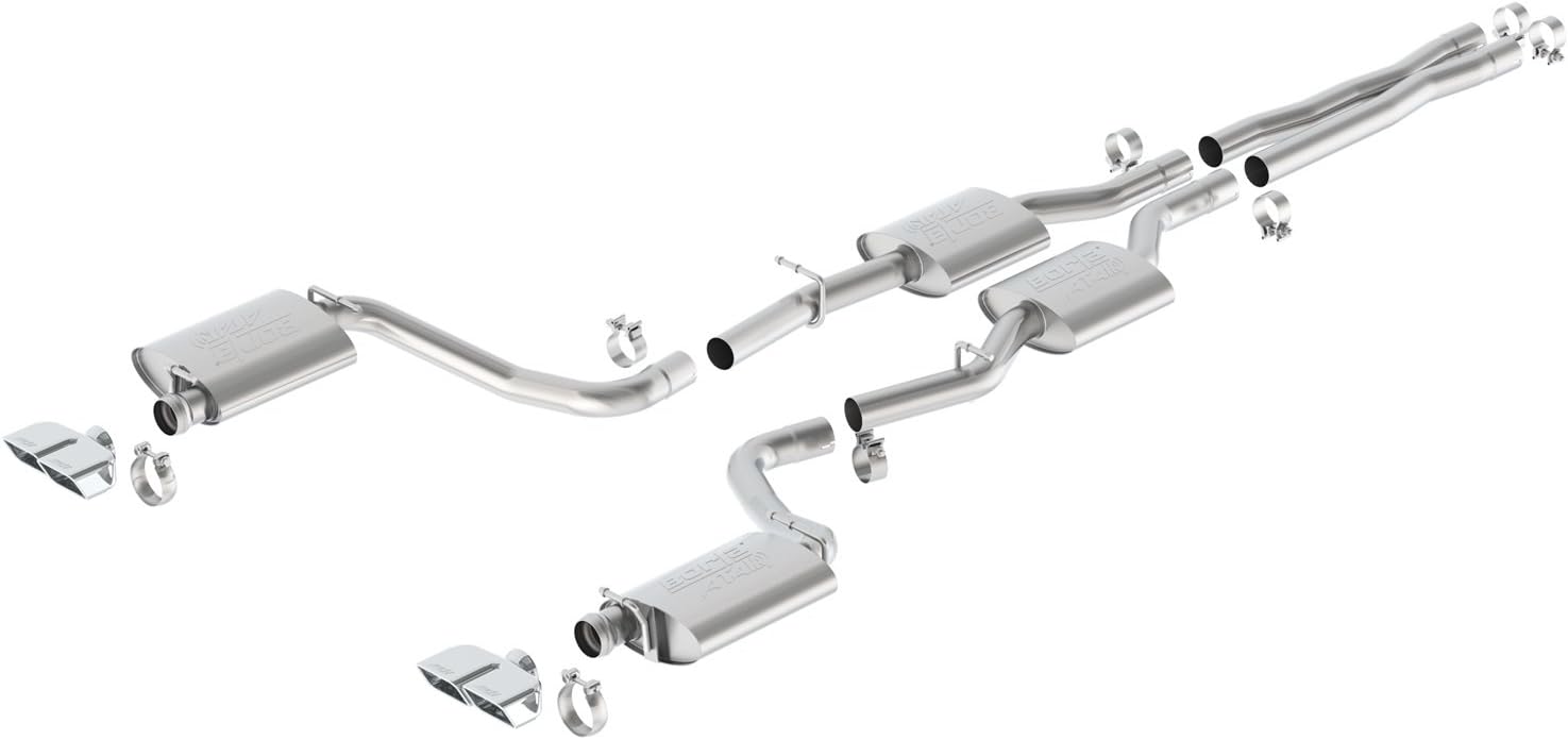 BORLA, BRAND, CAT-BACK SYSTEMS, CATEGORY, BORLA 140628 Cat-Back Performance Exhaust System for 2015-2023 Dodge Challenger R/T 5.7L V8 Automatic/Manual Transmission Rear Wheel Drive WITHOUT MDS (Cyl. Deactivation) Valves.