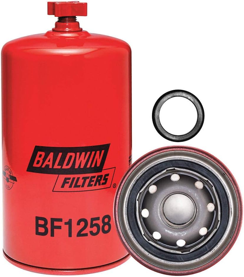 BALDWIN FILTERS, BRAND, CATEGORY, FUEL FILTERS, Baldwin Filters Fuel Filter, Spin-On Filter Design - BF1258 (Pack of 2)