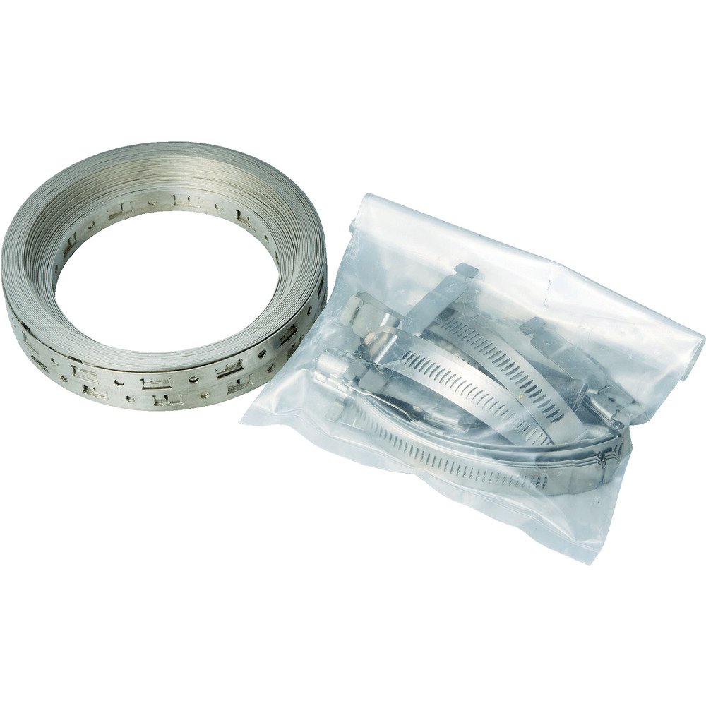 BAND CLAMPS, BRAND, CATEGORY, TRUSCO, Breeze 4002 Make-A-Clamp Stainless Steel Hose Clamp System, 1 Kit Contains: 50 ft Band, 10 Adjustable Fasteners, 5 Band splices (Pack of 1)