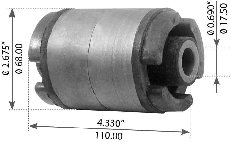 BRAND, CATEGORY, CONTROL ARMS, FORTPRO, Cabin Mount Bush Compatible with Volvo VHD, VN, VNL Trucks - Replacement for 8074666 | F339420