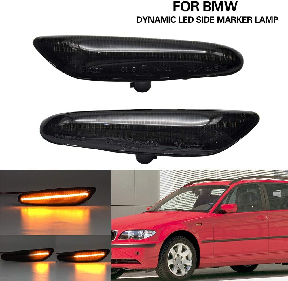 BRAND, CATEGORY, SIDE MARKER ASSEMBLIES, WINDTALKER, Car Turn Signal for BMW E82 Coupe E88 Convertible 2008-2010 Dynamic Turn Signal Light Side Fender Marker Blinker Lamp