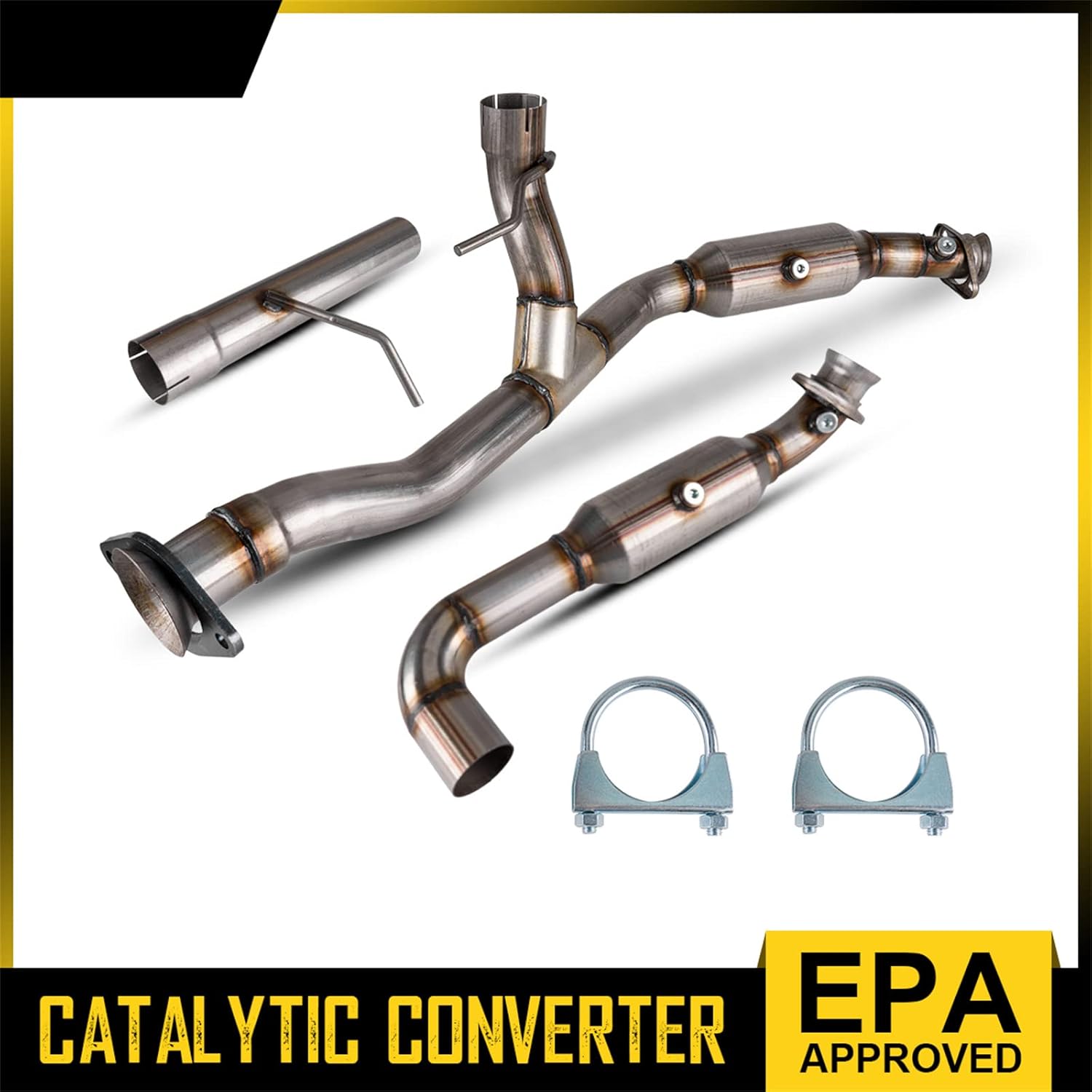 BRAND, CATALYTIC CONVERTERS, CATEGORY, PROLENZ, Catalytic Converter, Catalytic Converter Stainless Steel Replacement for 2007-2013 Expedition, 2009-2010 F150 Replace 30497, 19317, 9050, 30496, 19318, 9051 (EPA Compliant)