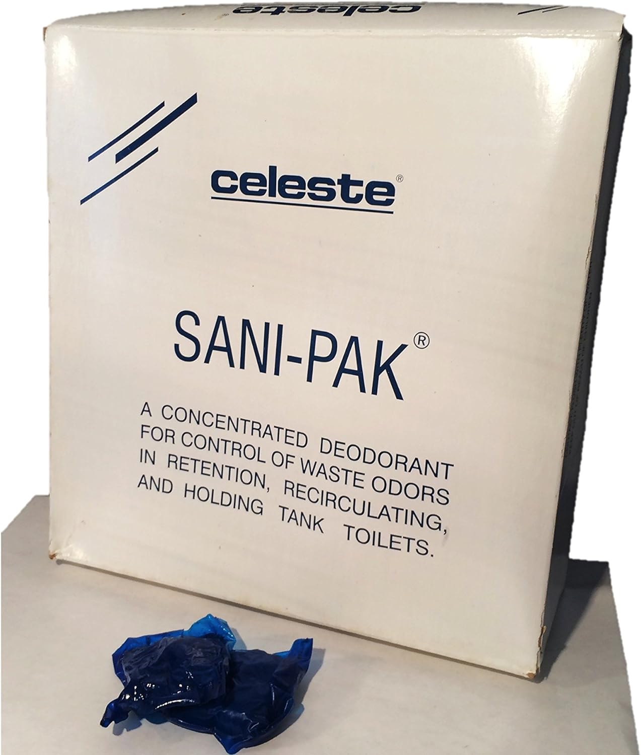 BRAND, CATEGORY, CELESTE, TOILET CLEANERS, Celeste Sani-Pak Aircraft Lavatory Chemical Toilet Deodorant Biodegradable Packets, 100ct {Rail, Motor Coach, Marine, Recreational Vehicle RV and Portable Toilet}