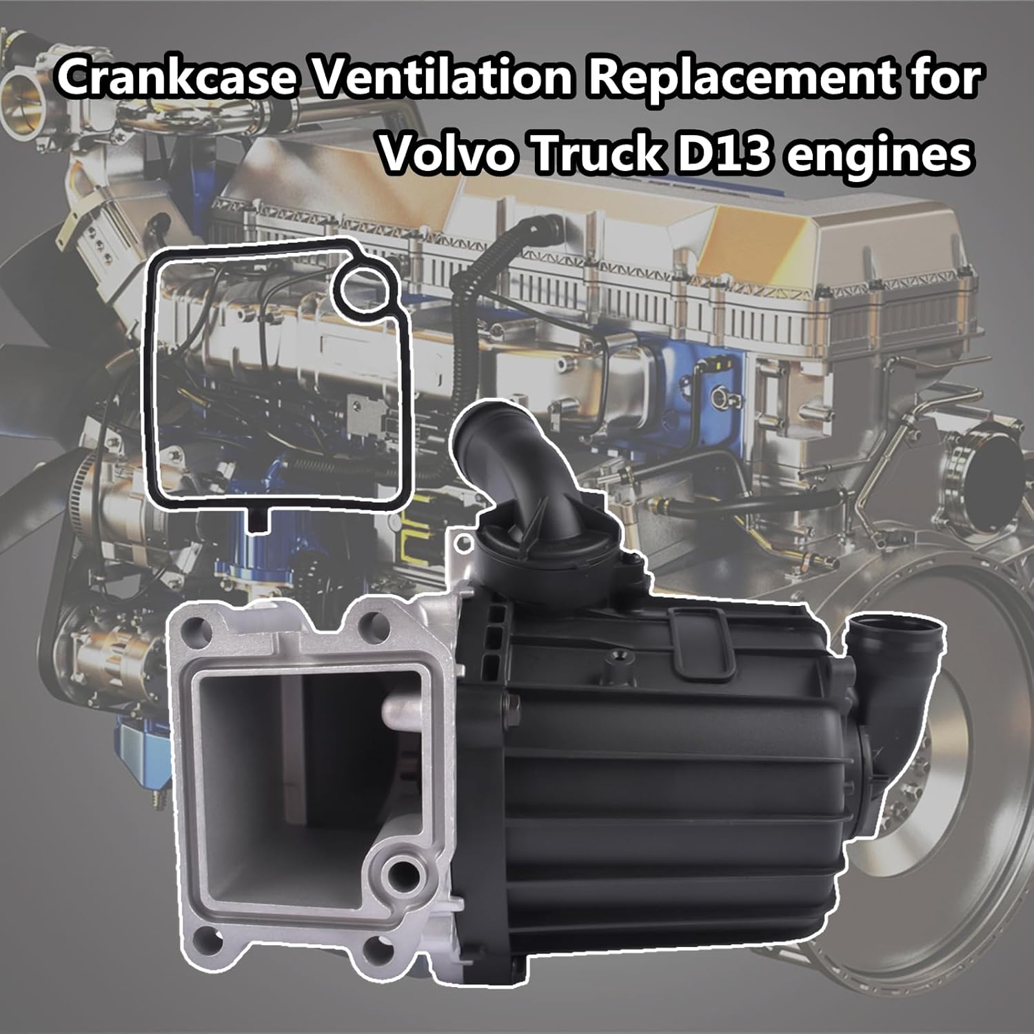 BRAND, CATEGORY, PCV VALVES, WEONEFIT, Crankcase Ventilation Oil Separator with Gasket Replacement for Volvo D13 OE# 22877306 21373547 20532891