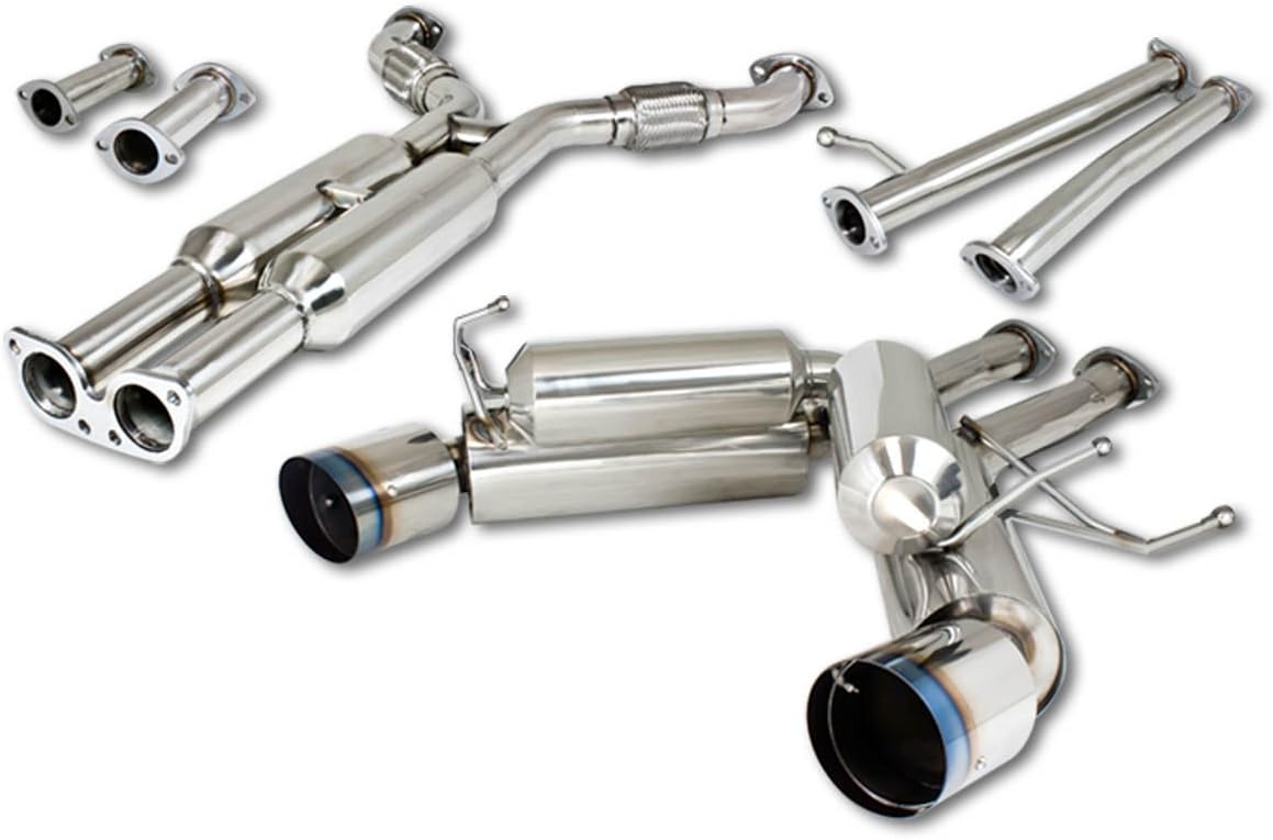 BRAND, CAT-BACK SYSTEMS, CATEGORY, DNA MOTORING, DNA MOTORING CBE-350Z-G35-D Stainless Steel Cat Back Exhaust System [Compatible with 03-09 Nissan 350Z / 03-07 Infiniti G35 Coupe，Does not fit G35 Sedan model]