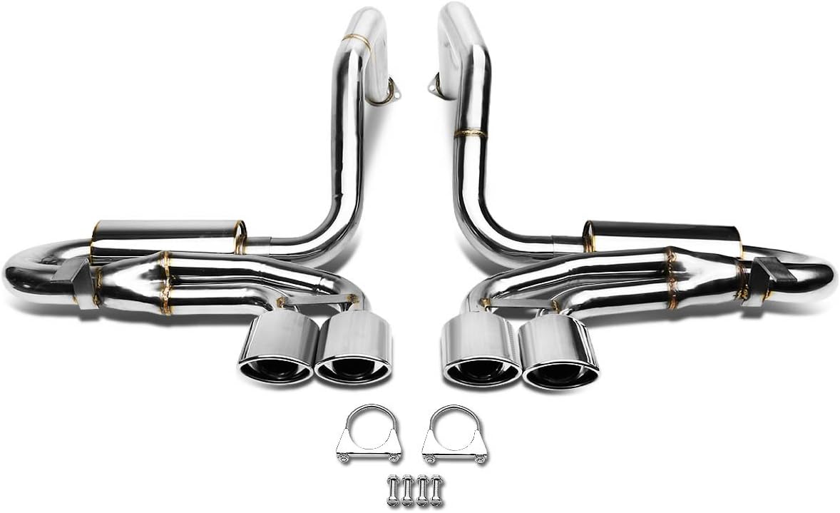 BRAND, CAT-BACK SYSTEMS, CATEGORY, DNA MOTORING, DNA MOTORING CBE-CC97-57L-T8 Stainless Steel Cat Back Exhaust System [Compatible with 97-04 Chevy Corvette V8 5.7L]