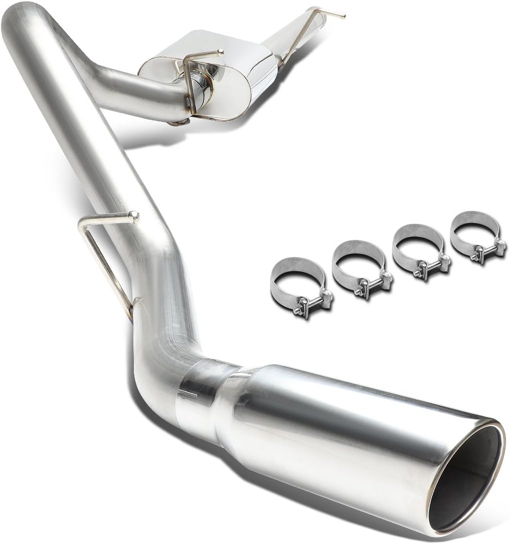 BRAND, CAT-BACK SYSTEMS, CATEGORY, DNA MOTORING, DNA MOTORING CBE-CS09-4853L-4DR Stainless Steel Cat Back Exhaust System [Compatible with 07-13 Silverado 1500/07-13 Sierra 1500 Crew/Extended Cab Short Bed]