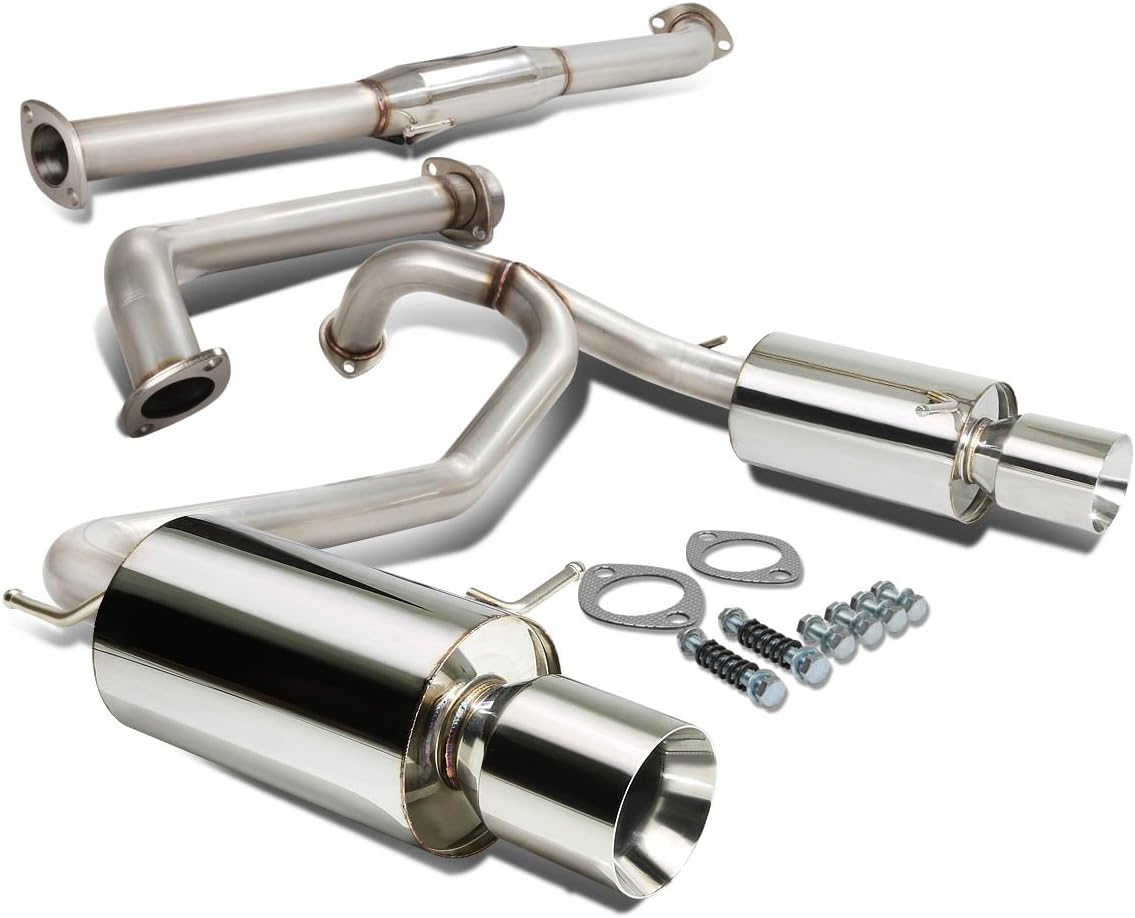 BRAND, CAT-BACK SYSTEMS, CATEGORY, DNA MOTORING, DNA MOTORING CBE-HT02V6-NRT Cat Back Exhaust System [Compatible with 03-06 Tiburon V6]