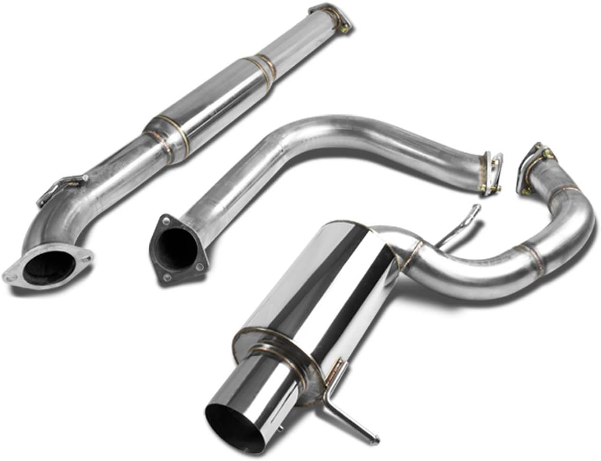 BRAND, CAT-BACK SYSTEMS, CATEGORY, DNA MOTORING, DNA MOTORING CBE-ME00V6-BT Stainless Steel Muffler CatBack Exhaust System [Compatible with 00-05 Mitsubishi Eclipse V6]