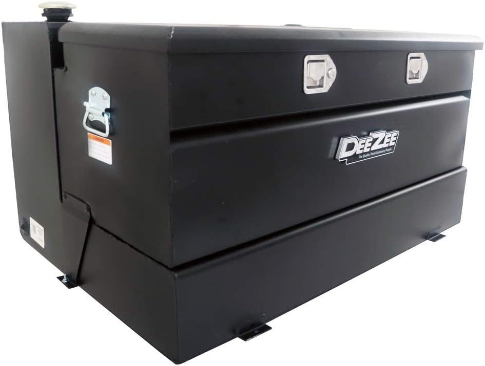 BRAND, CATEGORY, DEE ZEE, TRUCK BED TOOLBOXES, Dee Zee DZ92647SB (92 gallon) Black Steel Combo Transfer Tank & Tool Box