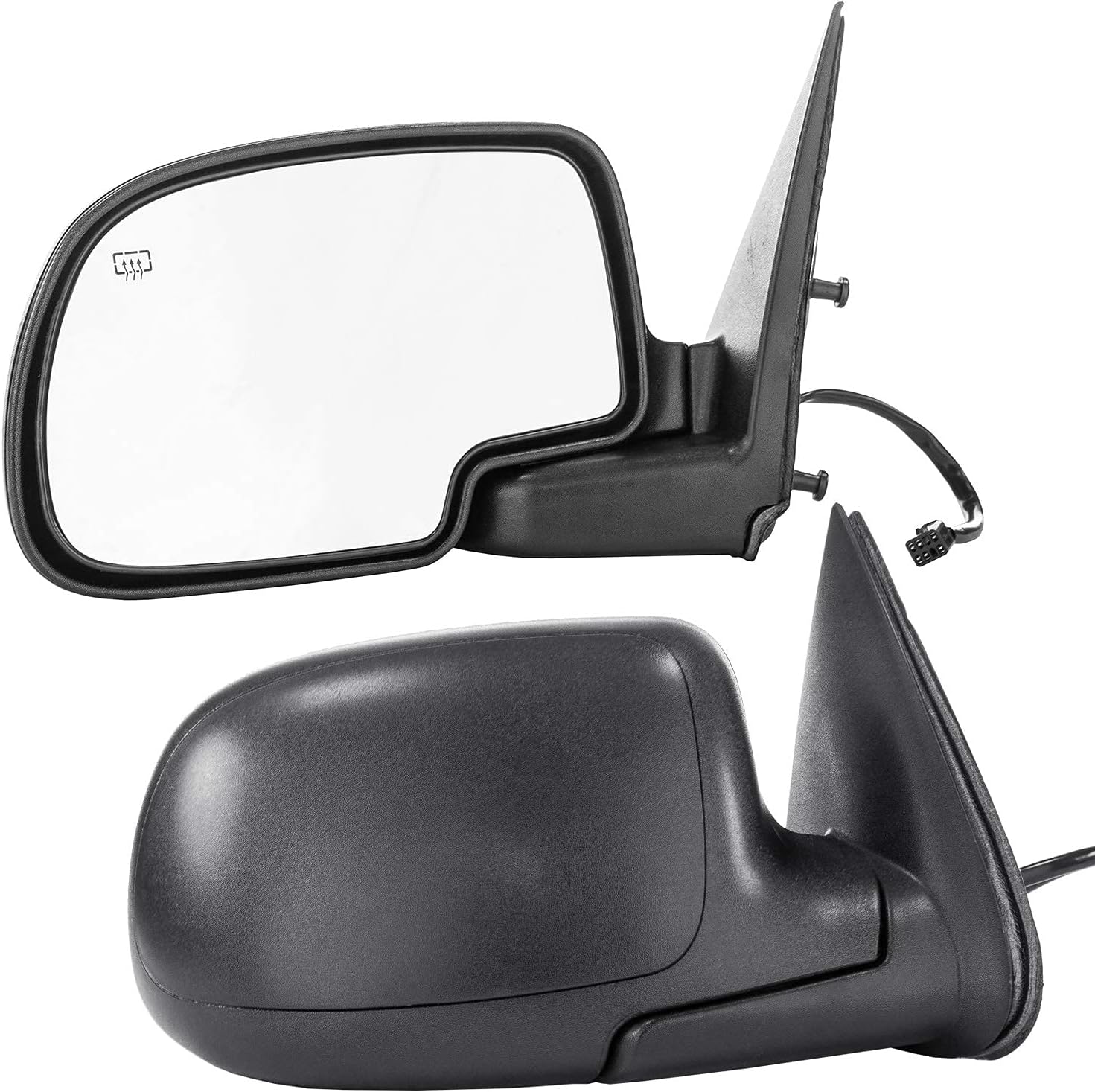 BRAND, CATEGORY, DEPENDABLE DIRECT, EXTERIOR MIRRORS, Dependable Direct Driver & Passenger Side Heated Power Operated Folding Mirrors for 00-05 Chevy Suburban, Tahoe Yukon GM1321247, GM1320247 - CHECK FITMENT IN DESCRIPTION