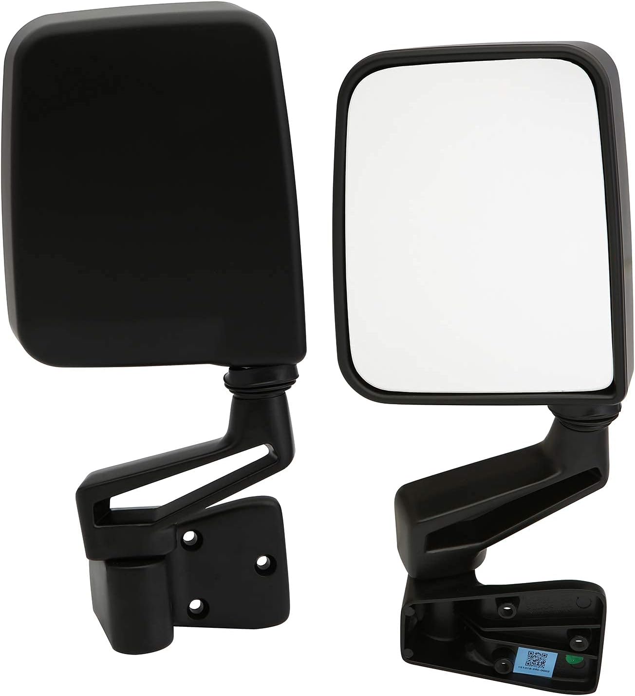 BRAND, CATEGORY, DEPENDABLE DIRECT, EXTERIOR MIRRORS, Dependable Direct Driver and Passenger Side Black Non-Heated Folding Door Mirrors for Jeep Wrangler (1994 1995 1996 1997 1998 1999 2000 2001 2002) - CH1321296 CH1320296